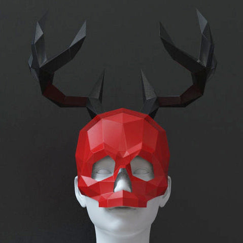 Skull with Horns Mask