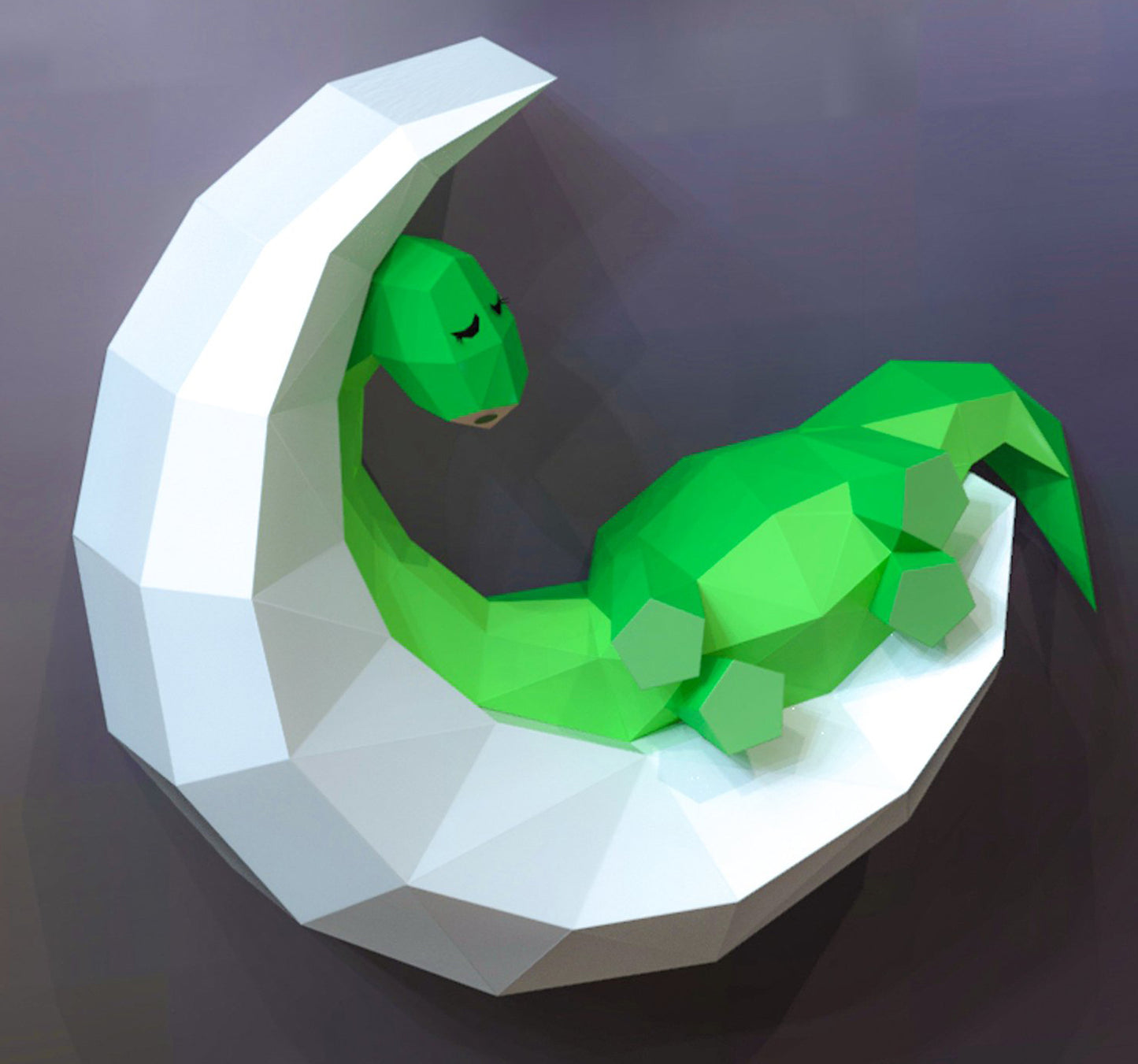 Dinosaur Sleeping On Moon