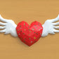 Heart with wings for wall decoration