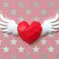 Heart with wings for wall decoration