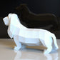 papercraft basset hound, diy papercraft, diy papercraft basset hound, beautiful papercraft, papercraft gifts, low poly dog, paper model dog, dog gift, dogs