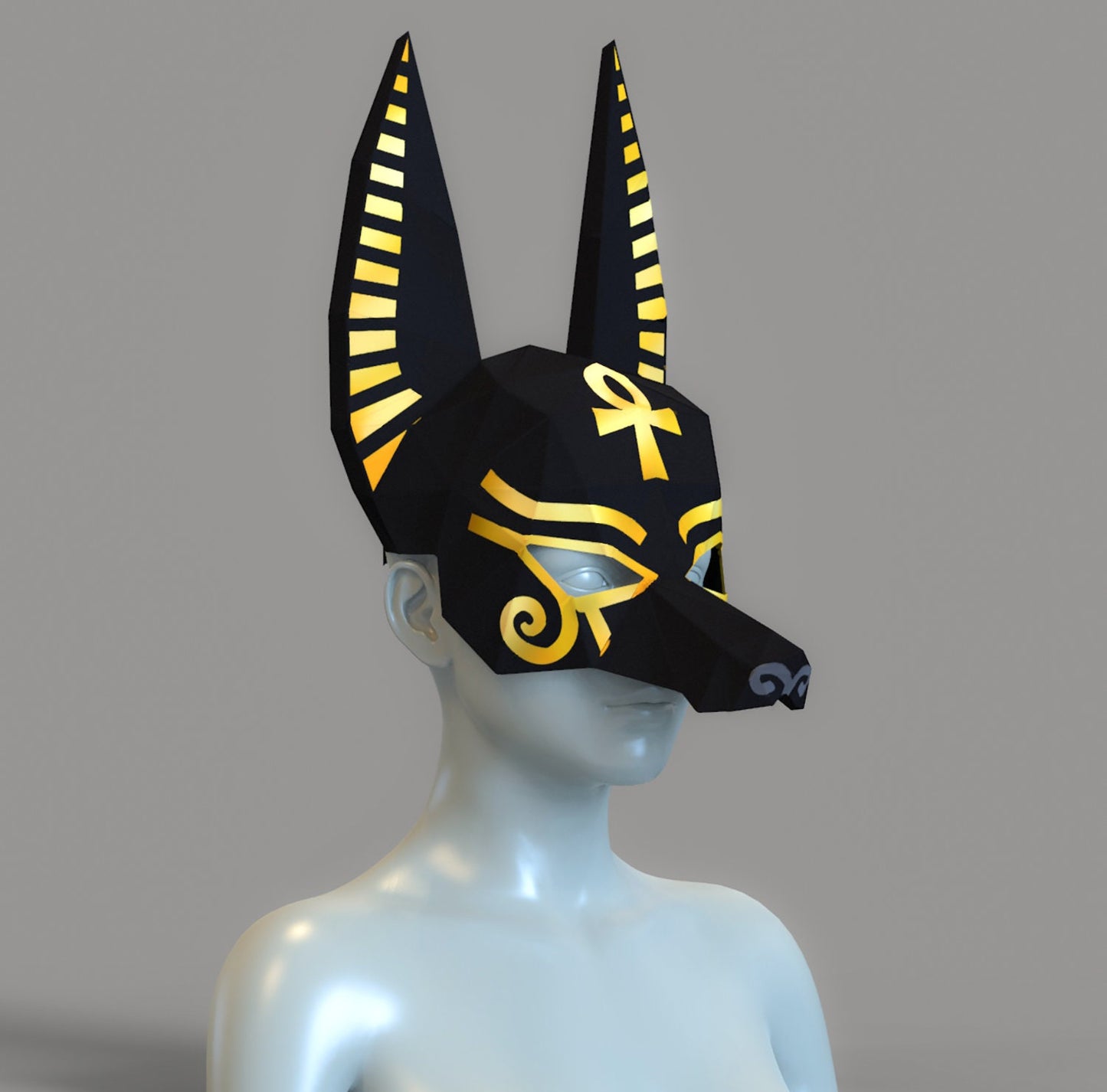 Papercraft Anubis Mask