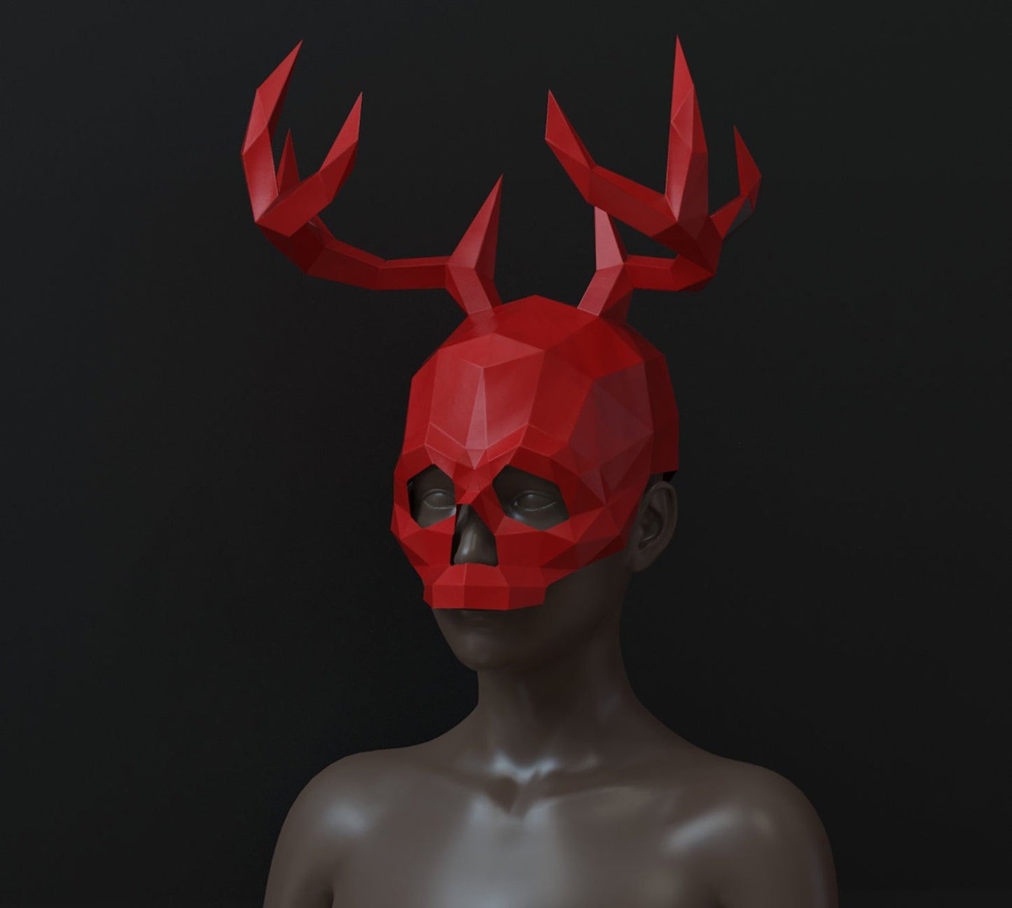 Skull with Horns Mask