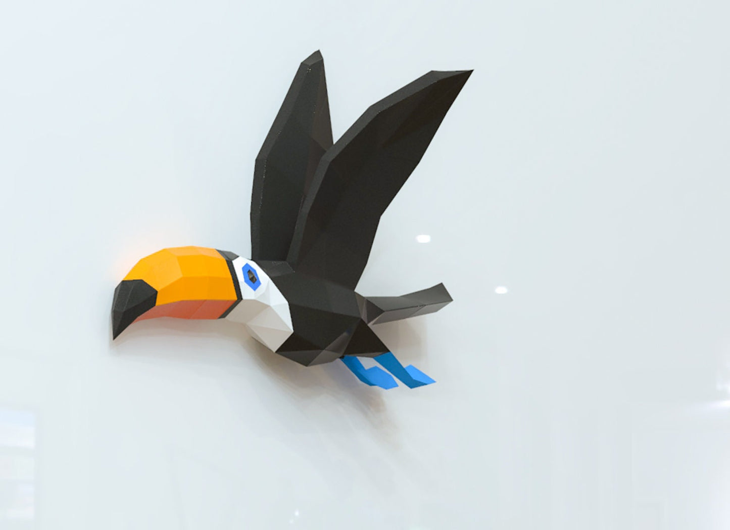 papercraft toucan, papercraft bird, diy papercraft, diy papercraft bird, beautiful papercraft, papercraft gifts, low poly bird, paper model bird, toucan, paper sculpture bird, best papercraft design