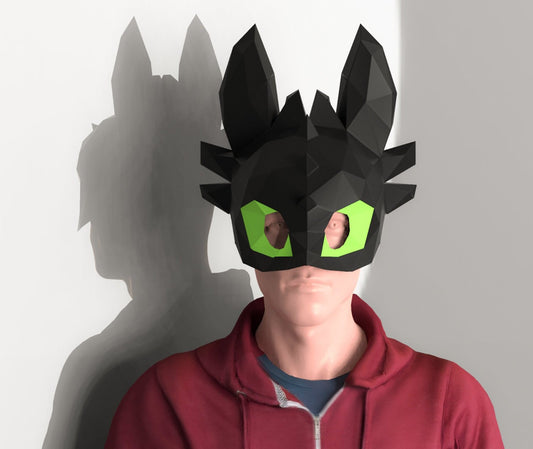 papercraft toothless mask, diy papercraft, diy papercraft toothless mask, beautiful papercraft, papercraft gifts, low poly toothless mask, paper model toothless mask, papercraft mask, mask gifts