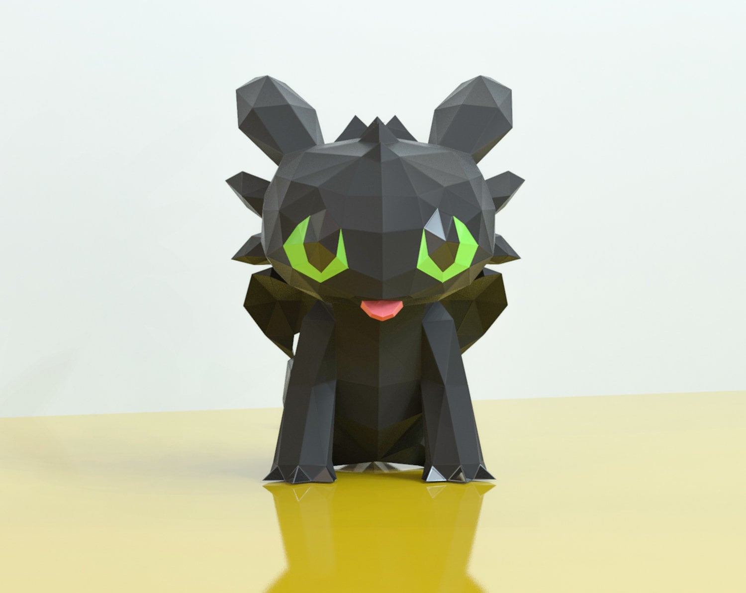 Shops toothless paper toy