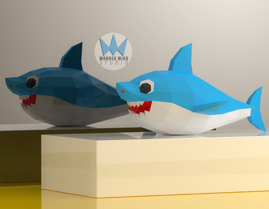 papercraft baby shark, diy papercraft, diy papercraft baby shark, beautiful papercraft, papercraft gifts, low poly baby shark, paper model baby , shark, baby shark