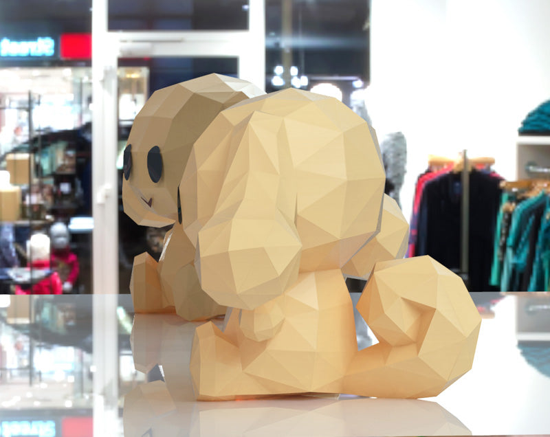 papercraft dog puppy, papercraft, diy papercraft, diy craft, beautiful papercraft, papercraft gifts, low poly dog puppy, paper model dog, dog, paper sculpture puppy, best papercraft design, wonder ming studio, dog gift, pet gift, disney craft